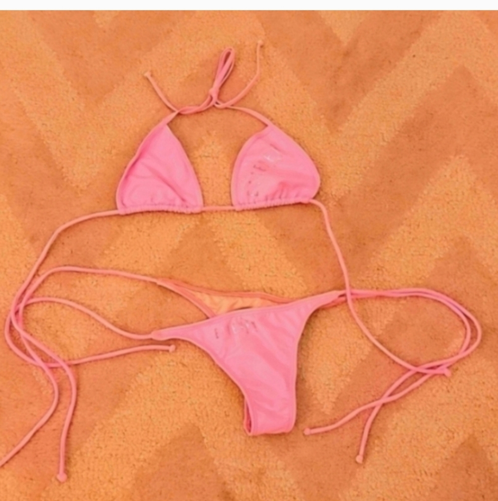 Pink Triangle Bikini Set Size S